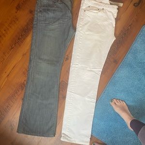 Two pairs of jeans one pair of Levi’s 36x30 and one pair of Burberry Britt 36x32